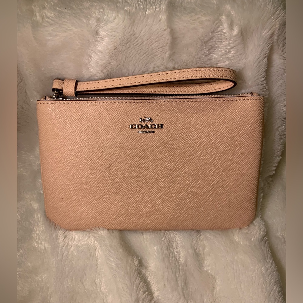 Coach blush pink wristlet